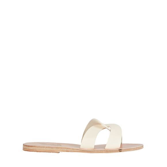 Ancient Greek Sandals Desmos Leather Slide Sandals - 39 Ivory - Picture 1 of 6
